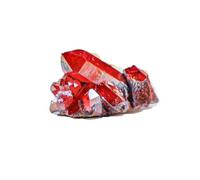 Crystal Cluster Geode, Raw Quartz Stone Small Crystals for Home Decoration,Red,50~60g Gemstone Stone