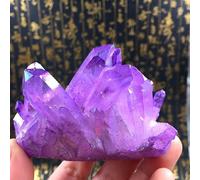 Crystal Cluster Ornament Electroplated Amethyst Desktop Adornment for Home Office Random Styles for DIY Crafts Fish Tank,300g