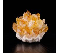 Crystal Cluster Quartz Crystals Stone Columnar Gift Ornaments Large,Dark Yellow,300~400g