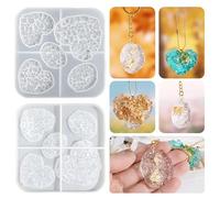 Crystal Cluster Silicone Pendant Resin Epoxy Mold, Quartz Rock Stone Charm Keychain Jewelry Casting Mould Agate DIY Cake Decoration Handmade Clay Wax Craft