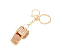 Crystal Coach Whistle Key Chain Cute Rhinestone Key Chain Shiny Whistle keychain Rhinestone Crystal Pendant Key Chain for Bag Purse Wallet Handbags Backpack