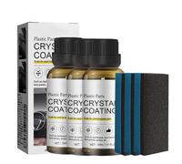 Crystal Coating for Car, Crystal Coating Plastic Restoration, Car Interior Plastic Restorer, Suitable for Repairing Car Polymer Parts, Vehicle Surface Treatment, Long Duration Refurbish Agent (3PCS)