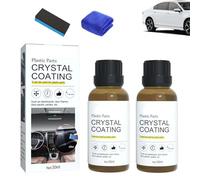Crystal Coating for Car Plastic Parts, Crystal Coating Refurbish Agent, CrystalCoat Reviver, Scratch Remover for Interior & Exterior, Car Ceramic Coating (2pcs)