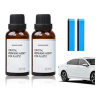 Crystal Coating for Car Plastic Parts, Plastic Restore with Sponge, Plastics Restorer Refurbish Agent, Automotive Exterior and Interior PlasticParts Scratch Remover, Car Ceramic Coating (2)