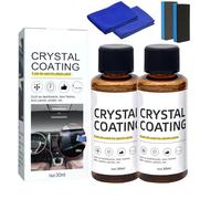 Crystal Coating Plastic Restoration, 2025 Upgraded Crystal Coating for Car Plastic Parts, Car Plating Refurbishing Agent with Sponge, Interior Parts Refurbish Agent