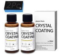 Crystal Coating Plastic Restoration, Crystal Coating Car Plastics, Coating Agent for Automotive Plastics - Revolutionary Car Plastic Restorer for Long-lasting Shine & Protection (Style A,2 Pcs)