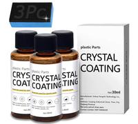 Crystal Coating Plastic Restoration, Crystal Coating Car Plastics, Coating Agent for Automotive Plastics - Revolutionary Car Plastic Restorer for Long-lasting Shine & Protection (Style A,3 Pcs)