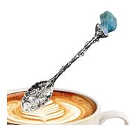 Crystal Coffee Spoon,Crystal Spoon,Vintage Crystal Alloy Spoon | Raw Stone Coffee Spoons, Decorative Stirring Spoon Ice Cream Spoon for Coffee Tea Cake Dessert