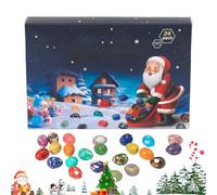 Crystal Countdown Calendar | 24 Days Advent 2025 Christmas Crystal Stone Pendant Decor,Pendant Decoration for Kids Teenagers Girls Holiday Festival Halloween