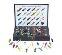 Crystal Countdown Calendar - Natural Stone Material 8.46x5.79x1.18 Inches, 24-Day Holiday Pendant Collection, Collectible Pendant Set, Christmas And Festival Decoration | Kids Teen Girls Holiday Celeb