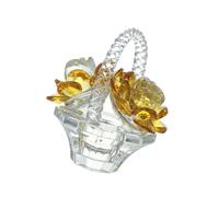 Crystal Crafted Rose Basket Crystal Tabletop Decoration Wedding Room Decor Business Rose Ornament