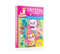 Crystal Creations Mini: Cute Kawaii - Complete Diamond Painting Kit for Beginners - DIY Mini Diamond Painting Set with Stylus, Silicone Gum & 1500+ Sparkling Diamonds