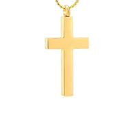 Crystal Cross Necklace for Ashes - Stainless Steel Keepsake Cremation Jewelry - Religious Cross Memorial Urn Necklace for Pet Human Ashes Pendant