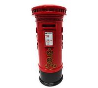 CRYSTAL CROWN Letter Box Large Coin Die Cast Piggy Bank London Souvenirs Red Mail Letter Box Money Bank