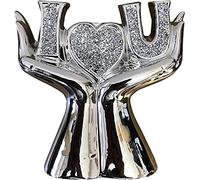 CRYSTAL CROWN ornament bling crushed diamond gift | crystallized silver lovely words sign free standing love sparkle bling ornament h:30cms| crushed diamond display |present, home decor