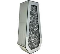 Crystal Crown® Shiny Sparkly Mirrored Floor Tall Mosaic Vase Crushed Diamond Handmade Shelf Sitter Glitter Flower POT Wedding Home Garden Office Christmas Decor_40CMS