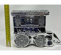 Crystal Crown® Silver Crushed | Diamond King Wagon Extra Sparkly Bling Ornament | Table Sparkling Bling Ceramic I Love King Wagor Home Decor | Wagon Original GYPSY Caravan Silver Ornament Shelves