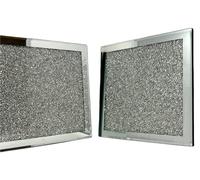 CRYSTAL CROWN® Silver Crystal Crushed Diamond Filled Placemats Rectangular Glass Crushed Plate Mirrored - Home Décor - Eye Catching Kitchen Display/Placemats for Dining Table/ - Ideal to Gift