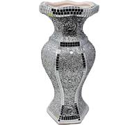 CRYSTAL CROWN Silver Vase Statue Sparkle Ornament Bling Crushed Diamond Gift | Crushed mirrored flower pot with floral pot design |Crushed Diamond Display-30CMS | Gift Present Home Decoration
