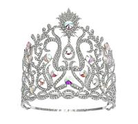 Crystal Crowns Bridal Diadem Women Pageant Prom Hair Ornaments Wedding Bride Headpiece Jewelry Accessories Delicate Comfortable(AB)