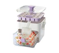 Crystal Cube Mould, Freezer Drink Maker, Lid Storage System, 50 Compartment Design, Easy Release Non-Stick Base, Scoop Handle Included, Large Capacity