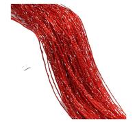Crystal Curtain,Door Beads W100*H200 Cm Luxury Crystal Curtain Flash Line Shiny Tassel String Door Curtain Window Room Divider Home Decoration(Red)