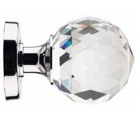 crystal cut glass mortice door knob 50mm rose polished chrome from e-hardware (Price is per pair)