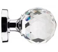 crystal cut glass mortice door knob 50mm rose polished chrome from e-hardware (Price is per pair)