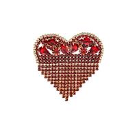 Crystal CZ Heart Shape Tasseel Brooches for Women Luxury Sparkly Rhinestones Heart Love Charm Lapel Pins Wedding Party Dance Banquet Beautiful Dress Suit Shirt Ceremony Clothes Accessories Jewelry