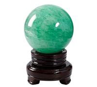 Crystal Decor Green Fluorite Ball with Stand Polished Divination Decorative Sphere Stone Photography Quartz,6cm/2.4in Gemstone Stone