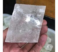 Crystal Decoration 1pc Natural Crystal Iceland Stone White Calcite Quartz Slabs 60g-500g Home Decoration Natural Stones Household (Color : 1pc 85g-100g)