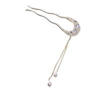 Crystal Decors Hair Stick with Elegant Tassels Design Multiuse Dangling Hairpin for Updos and Cultural Event Hairstyles U Shape Hairpin with Tassels