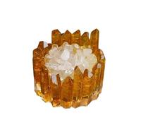 Crystal Detox Bowl, Natural Healing Crystal Cleansing Bowl for Energy Purification and Gemstone Storage(Citrine)