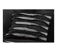 Crystal Cushion Cover Filled Boudoir Rapport Home Black 30cm x 50cm