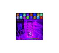 Crystal Diamond Table Lamp 16 Color Changing RGB Touch Control Bedside Lamp USB Romantic Rose Acrylic 3D Night Light with Remote for Mother's Da