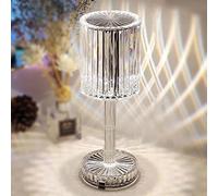 Crystal Diamond Table Lamp, 16 Colors Touch Remote Crystal Table Lamps, Touch Control Color Changing Light, Acrylic Led Night Light, USB Rechargeable Bedside Light, Romantic Bar Atmosphere Lamp
