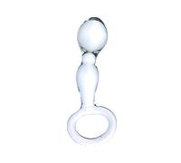 Crystal Dildo Glass Butt Plug Glass Dildo Anal Plug Anal Beads Glass Crystal Wand Anal Sex Toy (Clear)