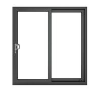 Crystal Direct Crystal uPVC Sliding Patio Left to Right in Dark Grey | Size: 2090mm x 2090mm Crystal Direct Dark Grey 2090mm x 2090mm