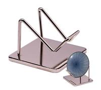 Crystal Display Stand - Elegant Metal Arm Holder, Adjustable Tension For Secure Grip, Heavy Duty Sturdy Base | Perfect Showcase for Agate Slices, Mineral Specimens, And Natural History Collectibles