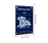Crystal Dog Advent 2025 2D Acrylic Christmas Calendar 24 Day Charm with Dog Pendant Countdown | Long Term Use, Perfect for Hanging on a Christmas Tree, Christmas Tree