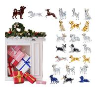 Crystal Dog Advents Calendars 2025, 26x18cm 24 Day Christmas Countdown Calendar With 24Pcs 2D Acrylic Crystal Dog Pendants, Cute Dogs Pendant Advent Calendars, For Dogs Lovers