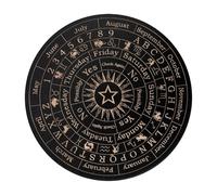 Crystal Dowsing Necklace Set - Round Wooden Divination Panel - Board | Decision Maker Message Panel With Letters | Spirit Ouija Board Game For Themed Parties & Gatherings
