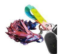 Crystal Dragon Keychain, Printed Dragon Flexible Key Chain | Dragon Keychain | Rainbow Pearlescent Color Interlocking Body Segment and Leg Figurine Key Ring for Men and Women, Celebration Birthday