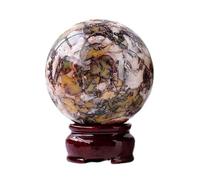 Crystal Dragon Pattern Geode Ball Stone Polished Home Living Room Porch Decoration Feng Shui Ball Ornaments,6~6.5cm