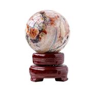 Crystal Dragon Pattern Geode Ball with Stand Feng Shui for Divination Witchcraft Home Decor,50~55mm