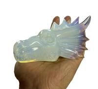 Crystal Dragon Skull Carving Craft Opal Faucet Home Decor Gemstone Stone