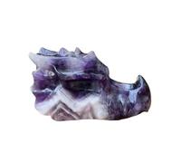 Crystal Dragon Skulls Carving Sculpture Dream Amethyst Head Ornament Statue Collection Home Decor Gift Gemstone Stone