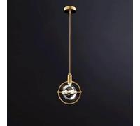 - Crystal Earth Pendant Light Brass Lamp Body + Spherical Chandelier G4 Ceiling Lighting Fixture Minimalist Hanging Lights,Pendant Ceiling Light