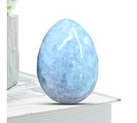 Crystal Egg - Polished Stone Ornament | Pocket Worry Palm Support - Reiki Accessories Ball Sculpture Desk Decoration Healing Mineral Display Collectible Energy Piece