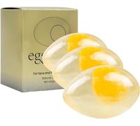 Crystal Egg Soap, Egg Shape Scented Botanical Soaps Bar, Collagens Egg Soap,Handcrafted Egg-Shaped Body Cleanser Soap for Face Body Demaxiyad (3 pcs)